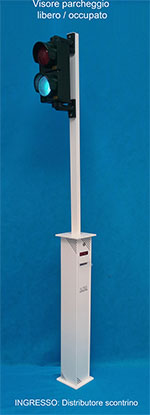 Visualizzatore a lanterna su supporto per colonna; accessorio parcheggio (COD. 30100001)